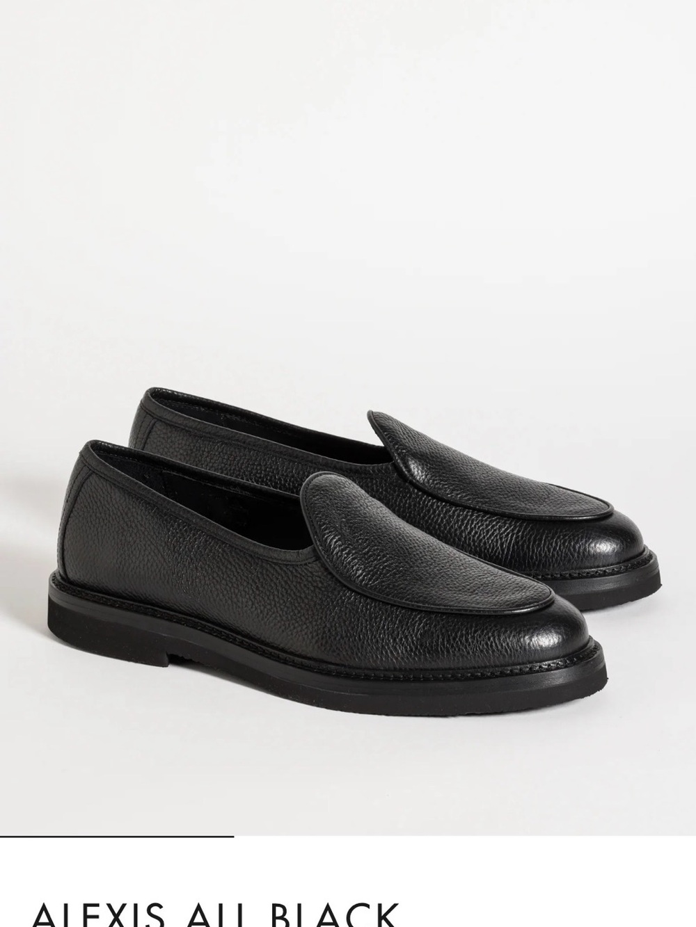Jacques soloviere All-Black Men's Leather Penny Loafers